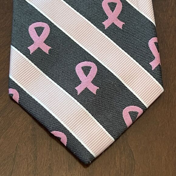 Regent Morris Pink Black 50% Silk 50% Cotton Men’s Neck Tie Made In China - Picture 1 of 9